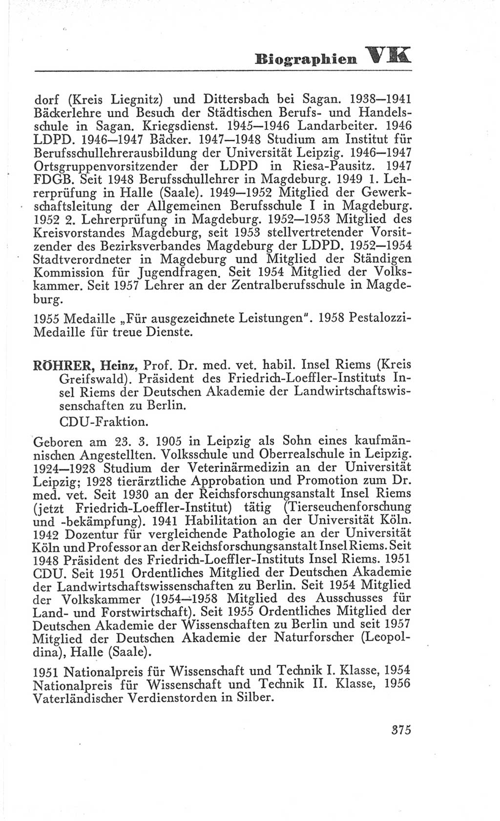 Handbuch der Volkskammer (VK) der Deutschen Demokratischen Republik (DDR), 3. Wahlperiode 1958-1963, Seite 375 (Hdb. VK. DDR 3. WP. 1958-1963, S. 375)