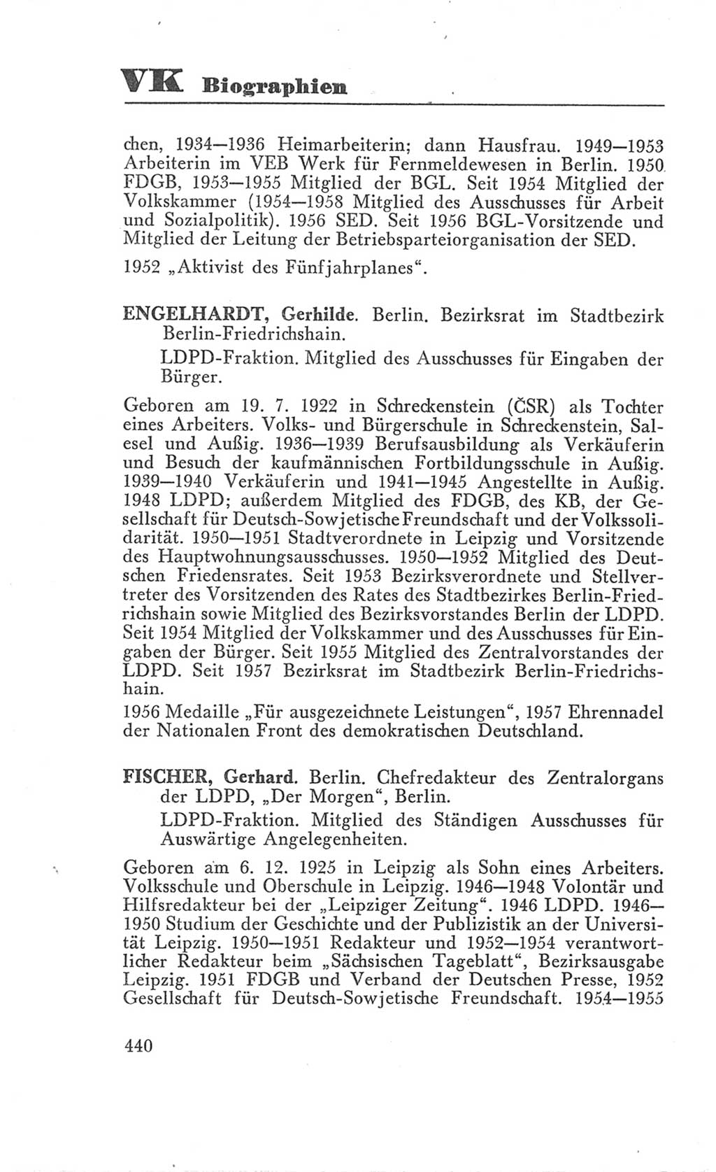 Handbuch der Volkskammer (VK) der Deutschen Demokratischen Republik (DDR), 3. Wahlperiode 1958-1963, Seite 440 (Hdb. VK. DDR 3. WP. 1958-1963, S. 440)