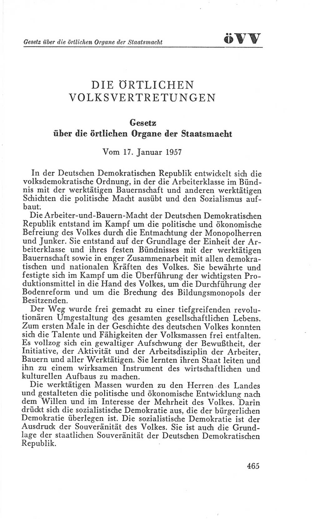 Handbuch der Volkskammer (VK) der Deutschen Demokratischen Republik (DDR), 3. Wahlperiode 1958-1963, Seite 465 (Hdb. VK. DDR 3. WP. 1958-1963, S. 465)