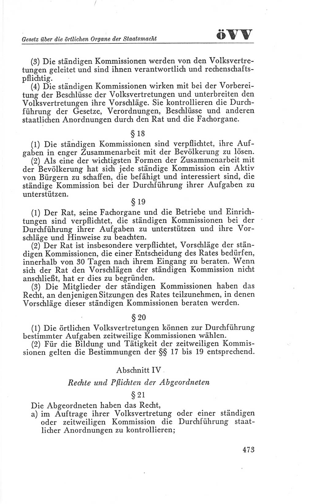 Handbuch der Volkskammer (VK) der Deutschen Demokratischen Republik (DDR), 3. Wahlperiode 1958-1963, Seite 473 (Hdb. VK. DDR 3. WP. 1958-1963, S. 473)