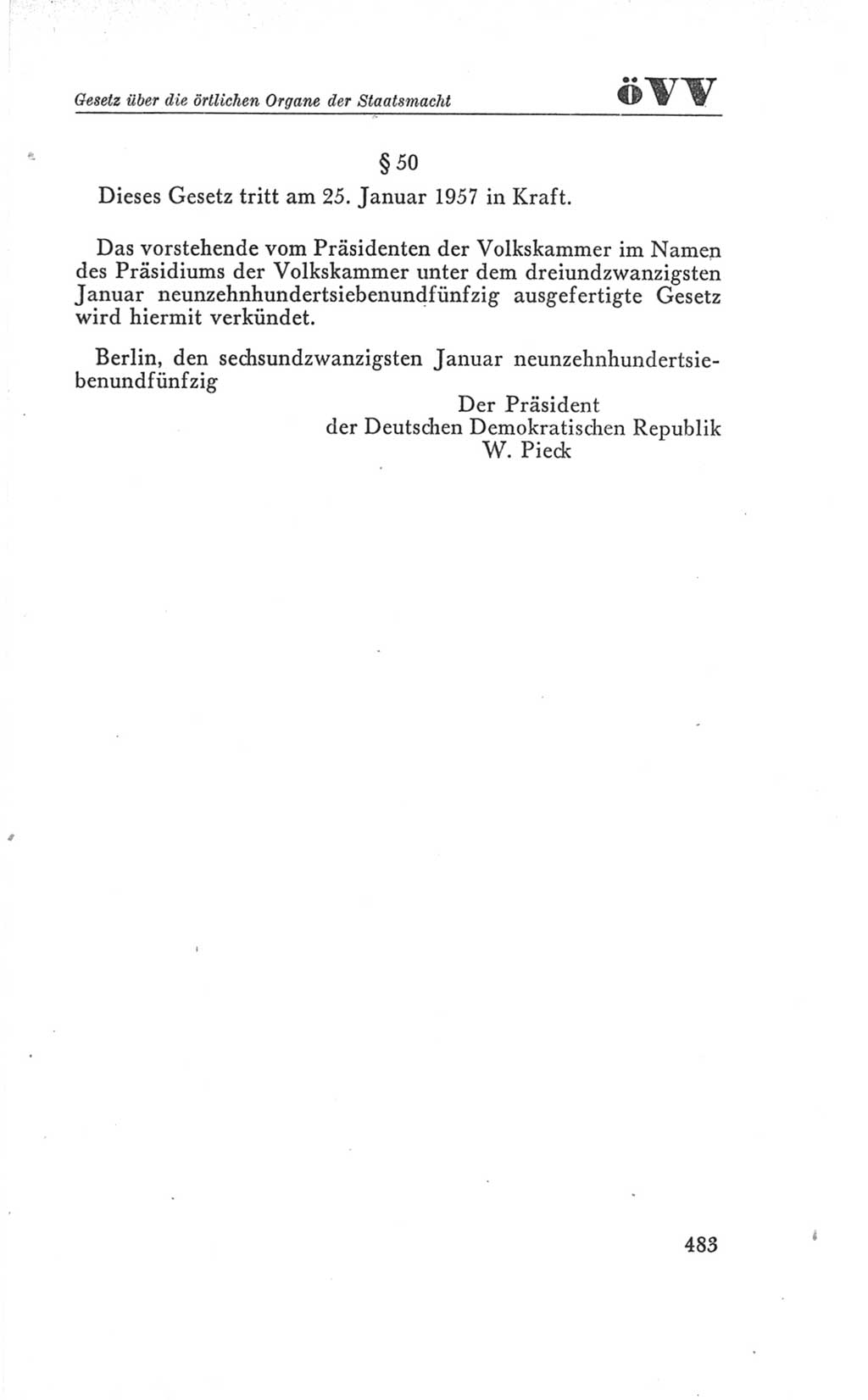 Handbuch der Volkskammer (VK) der Deutschen Demokratischen Republik (DDR), 3. Wahlperiode 1958-1963, Seite 483 (Hdb. VK. DDR 3. WP. 1958-1963, S. 483)