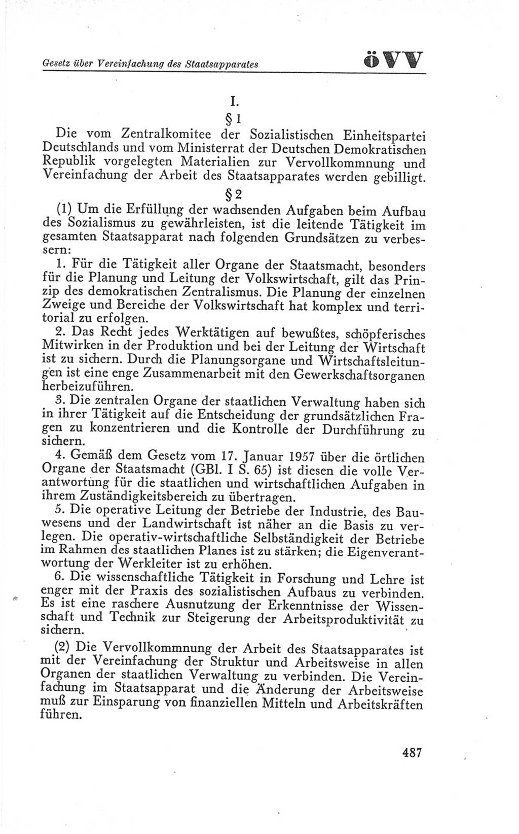 Handbuch der Volkskammer (VK) der Deutschen Demokratischen Republik (DDR), 3. Wahlperiode 1958-1963, Seite 487 (Hdb. VK. DDR 3. WP. 1958-1963, S. 487)