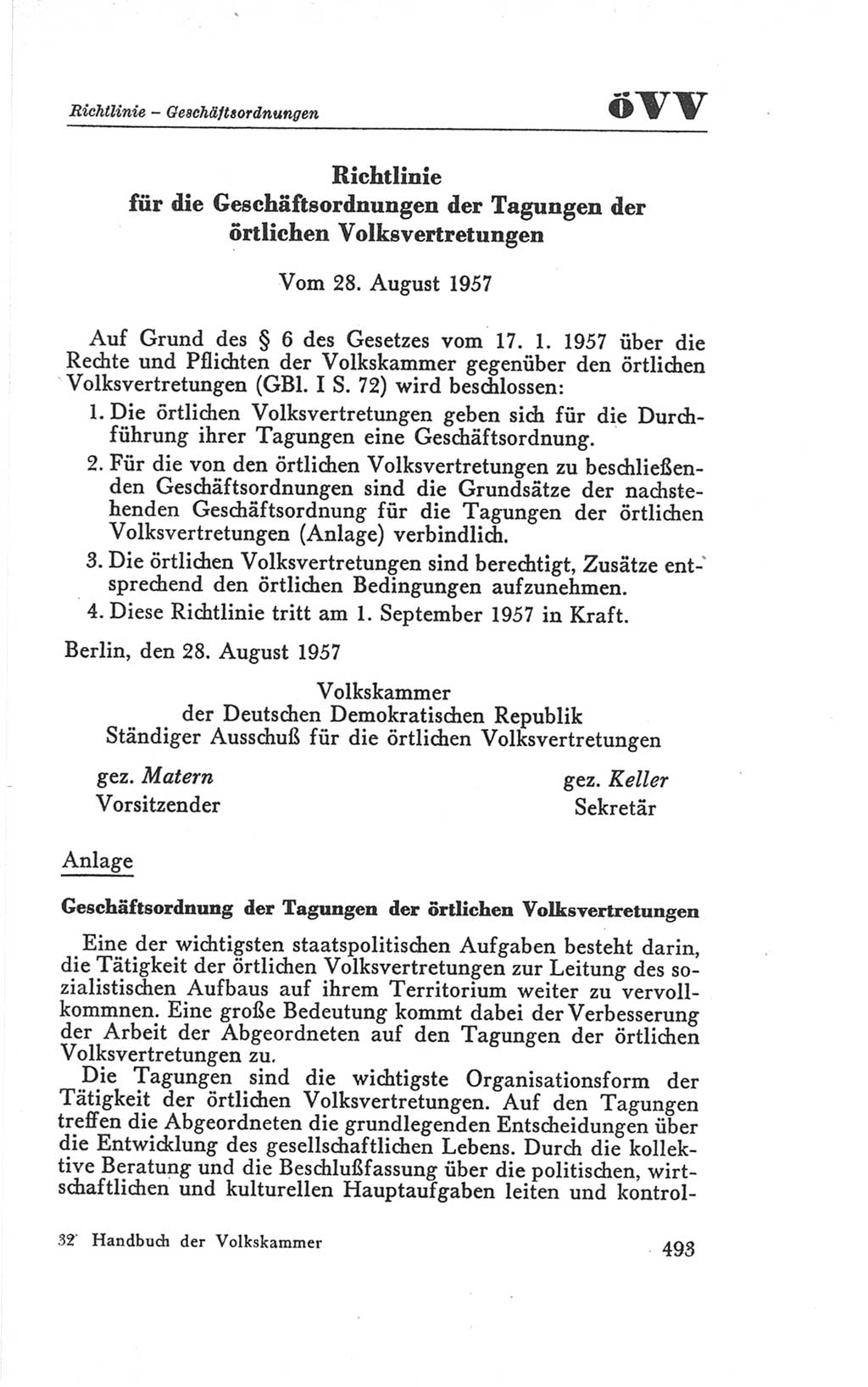 Handbuch der Volkskammer (VK) der Deutschen Demokratischen Republik (DDR), 3. Wahlperiode 1958-1963, Seite 493 (Hdb. VK. DDR 3. WP. 1958-1963, S. 493)