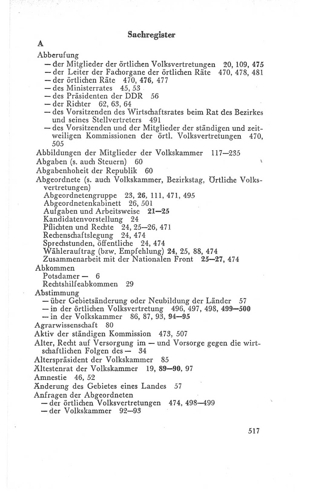 Handbuch der Volkskammer (VK) der Deutschen Demokratischen Republik (DDR), 3. Wahlperiode 1958-1963, Seite 517 (Hdb. VK. DDR 3. WP. 1958-1963, S. 517)
