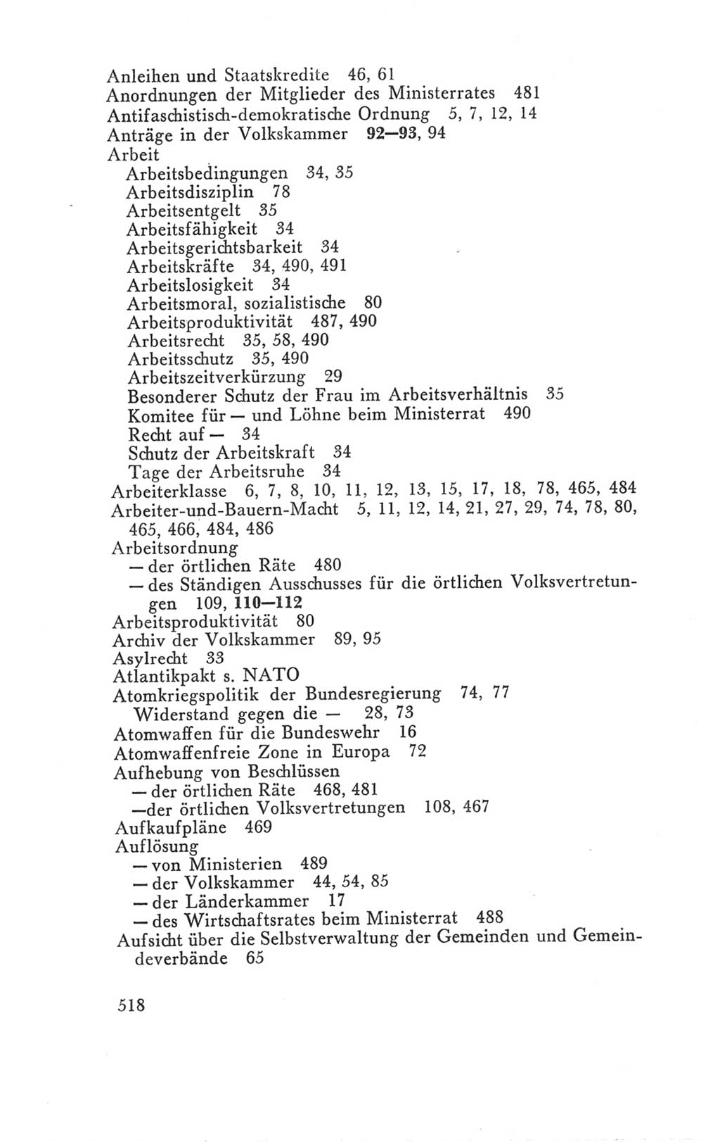 Handbuch der Volkskammer (VK) der Deutschen Demokratischen Republik (DDR), 3. Wahlperiode 1958-1963, Seite 518 (Hdb. VK. DDR 3. WP. 1958-1963, S. 518)