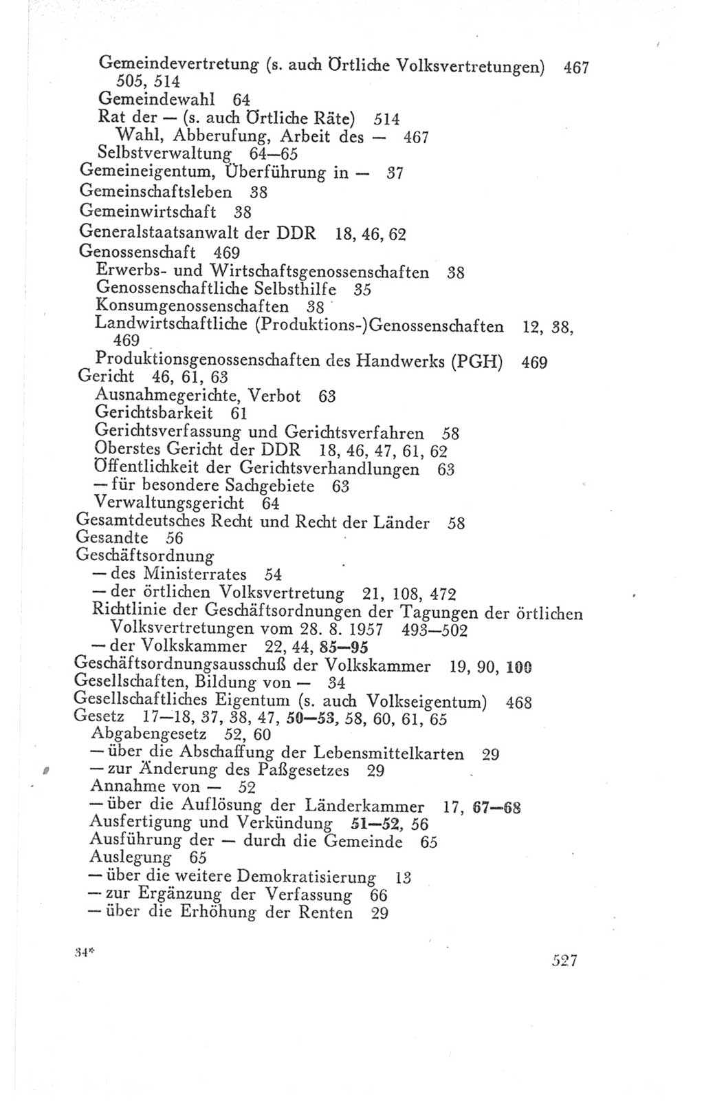 Handbuch der Volkskammer (VK) der Deutschen Demokratischen Republik (DDR), 3. Wahlperiode 1958-1963, Seite 527 (Hdb. VK. DDR 3. WP. 1958-1963, S. 527)