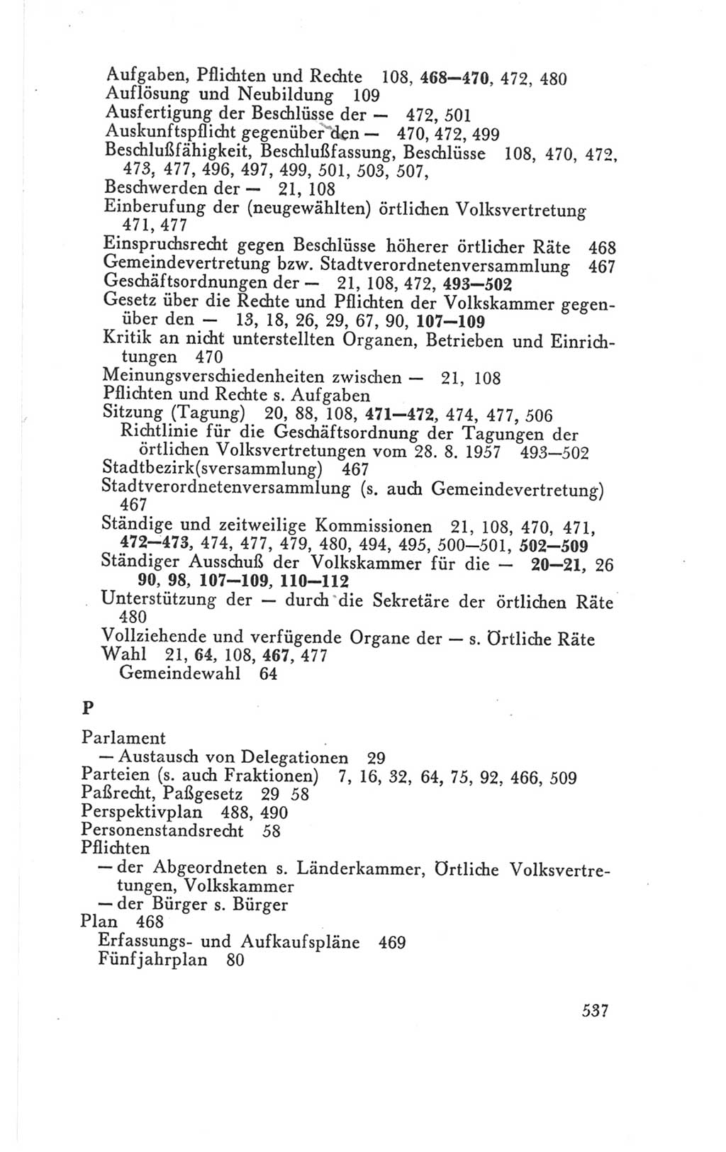 Handbuch der Volkskammer (VK) der Deutschen Demokratischen Republik (DDR), 3. Wahlperiode 1958-1963, Seite 537 (Hdb. VK. DDR 3. WP. 1958-1963, S. 537)