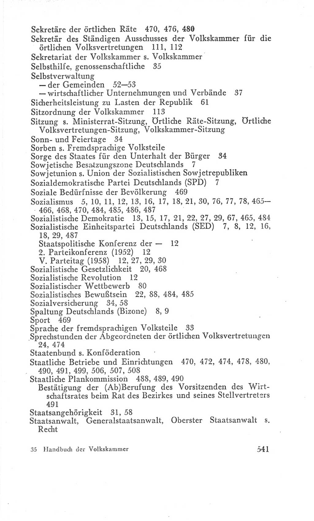 Handbuch der Volkskammer (VK) der Deutschen Demokratischen Republik (DDR), 3. Wahlperiode 1958-1963, Seite 541 (Hdb. VK. DDR 3. WP. 1958-1963, S. 541)
