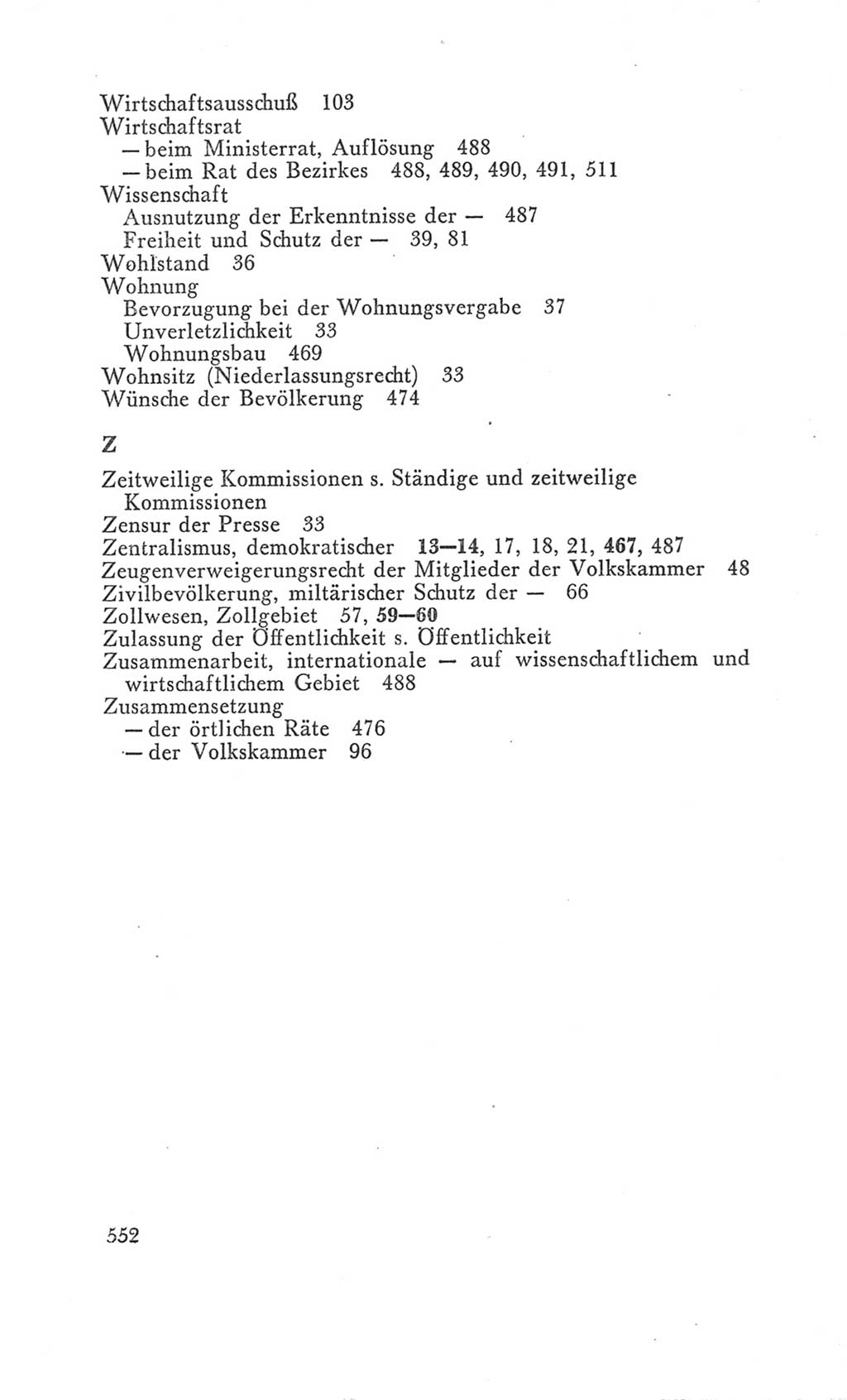 Handbuch der Volkskammer (VK) der Deutschen Demokratischen Republik (DDR), 3. Wahlperiode 1958-1963, Seite 552 (Hdb. VK. DDR 3. WP. 1958-1963, S. 552)