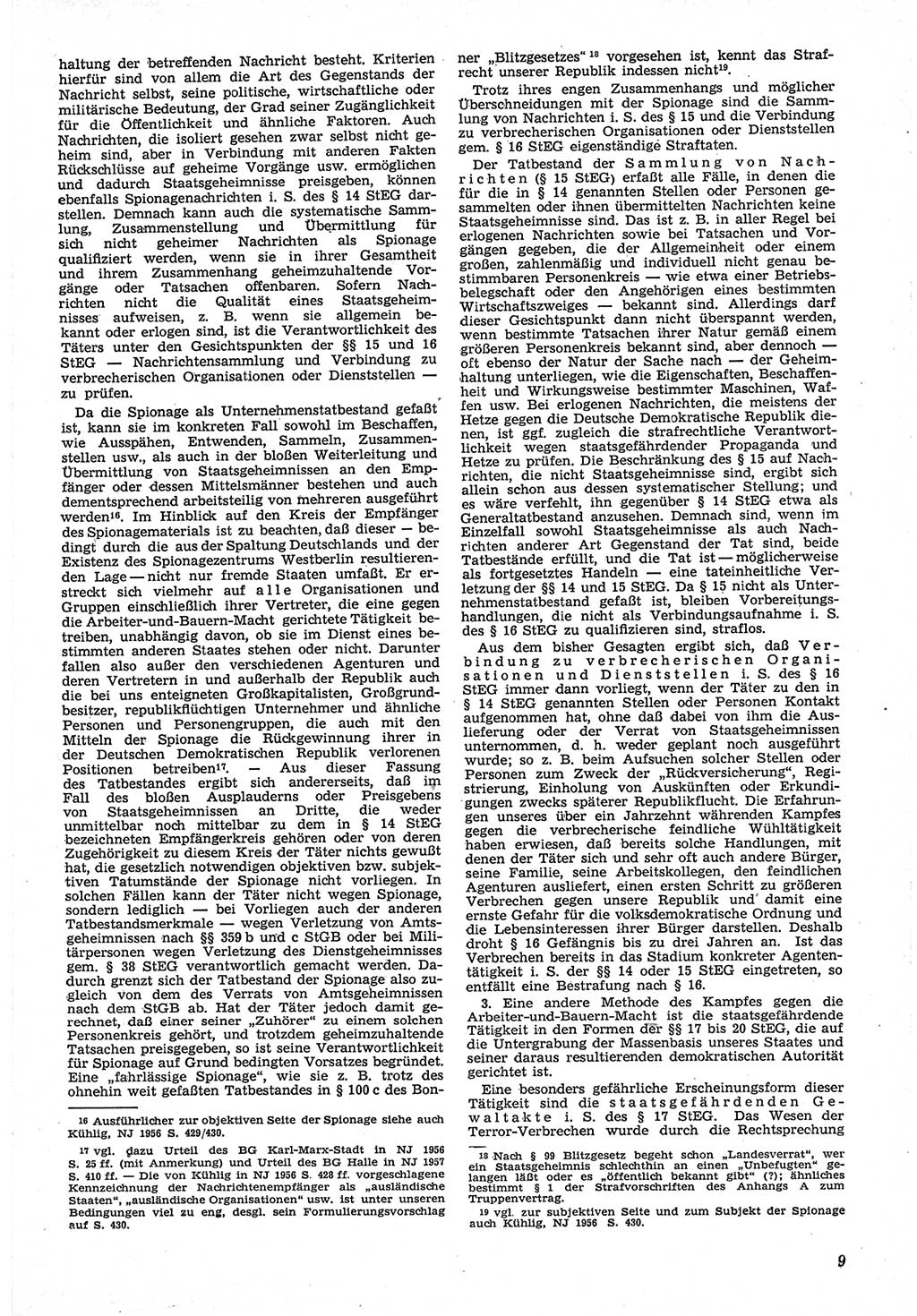 Neue Justiz (NJ), Zeitschrift für Recht und Rechtswissenschaft [Deutsche Demokratische Republik (DDR)], 12. Jahrgang 1958, Seite 9 (NJ DDR 1958, S. 9)