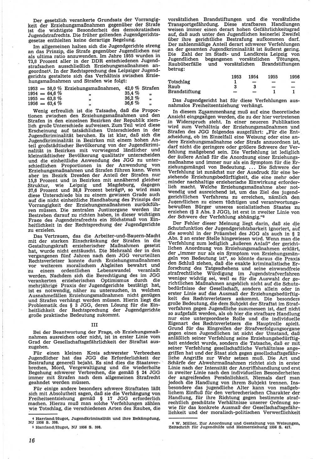 Neue Justiz (NJ), Zeitschrift für Recht und Rechtswissenschaft [Deutsche Demokratische Republik (DDR)], 12. Jahrgang 1958, Seite 16 (NJ DDR 1958, S. 16)