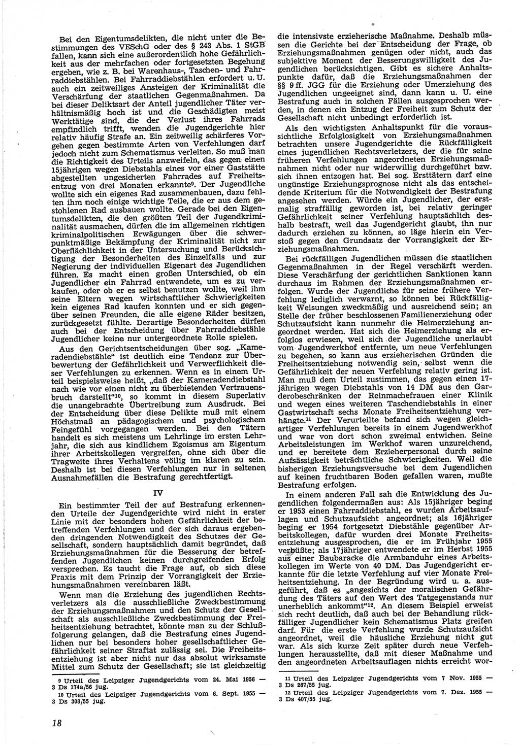 Neue Justiz (NJ), Zeitschrift für Recht und Rechtswissenschaft [Deutsche Demokratische Republik (DDR)], 12. Jahrgang 1958, Seite 18 (NJ DDR 1958, S. 18)