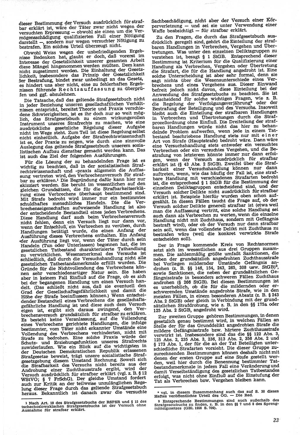 Neue Justiz (NJ), Zeitschrift für Recht und Rechtswissenschaft [Deutsche Demokratische Republik (DDR)], 12. Jahrgang 1958, Seite 23 (NJ DDR 1958, S. 23)