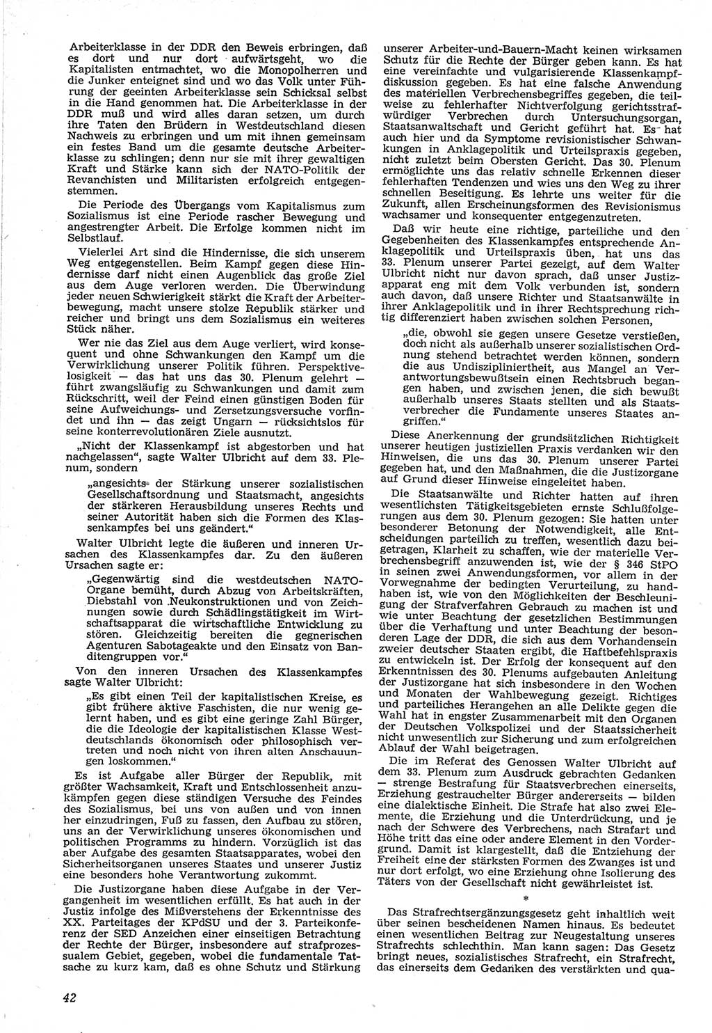 Neue Justiz (NJ), Zeitschrift für Recht und Rechtswissenschaft [Deutsche Demokratische Republik (DDR)], 12. Jahrgang 1958, Seite 42 (NJ DDR 1958, S. 42)