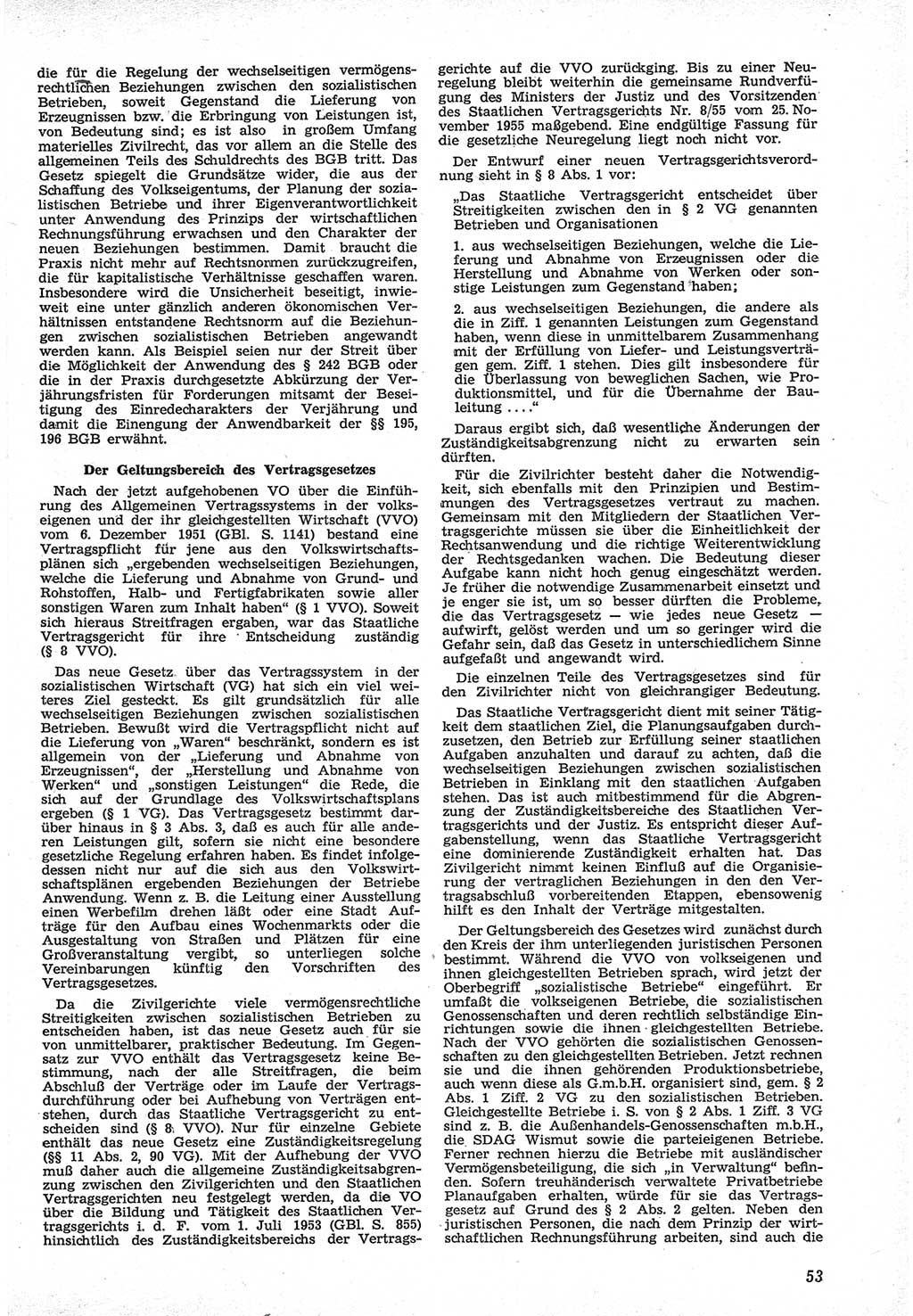 Neue Justiz (NJ), Zeitschrift für Recht und Rechtswissenschaft [Deutsche Demokratische Republik (DDR)], 12. Jahrgang 1958, Seite 53 (NJ DDR 1958, S. 53)