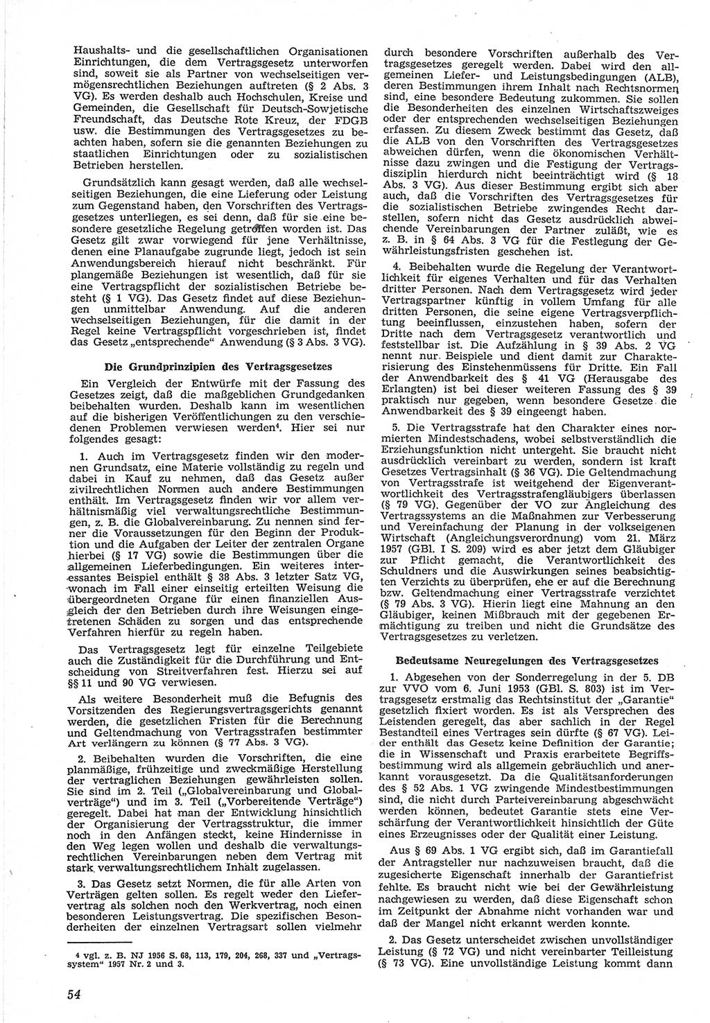 Neue Justiz (NJ), Zeitschrift für Recht und Rechtswissenschaft [Deutsche Demokratische Republik (DDR)], 12. Jahrgang 1958, Seite 54 (NJ DDR 1958, S. 54)