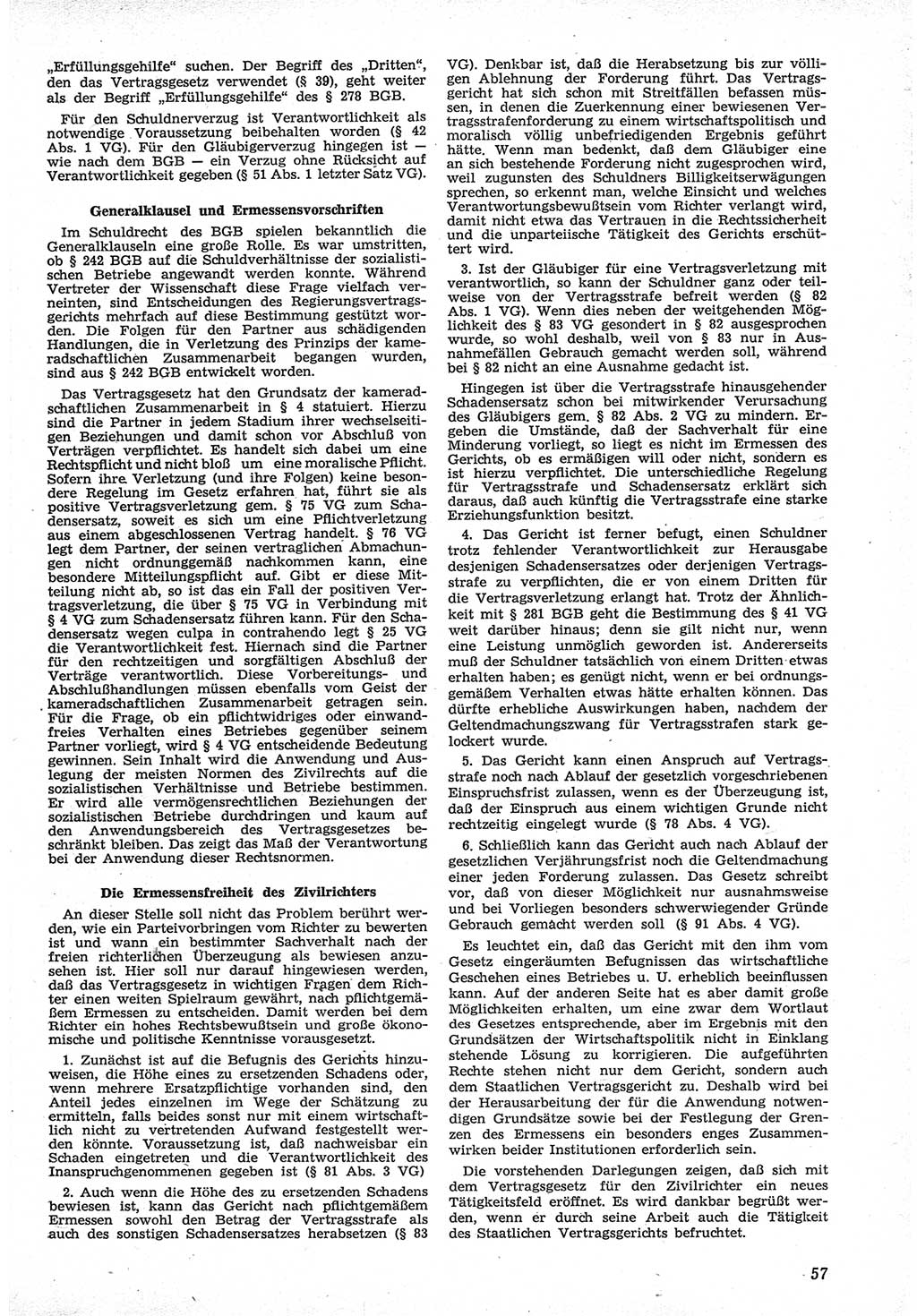 Neue Justiz (NJ), Zeitschrift für Recht und Rechtswissenschaft [Deutsche Demokratische Republik (DDR)], 12. Jahrgang 1958, Seite 57 (NJ DDR 1958, S. 57)