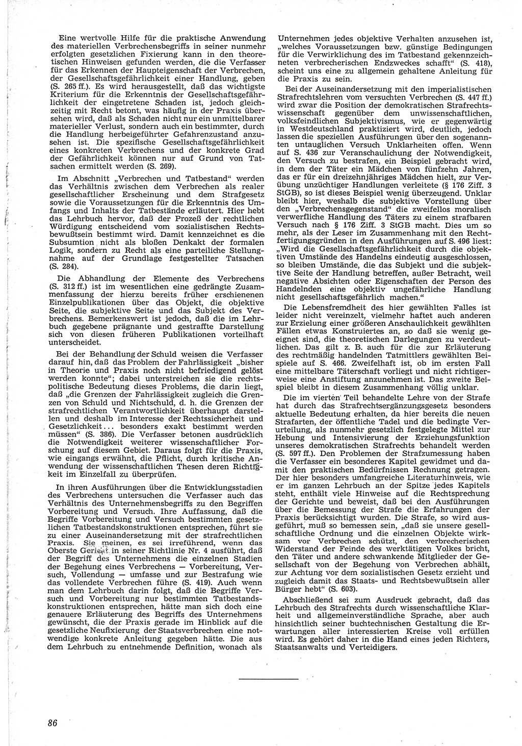 Neue Justiz (NJ), Zeitschrift für Recht und Rechtswissenschaft [Deutsche Demokratische Republik (DDR)], 12. Jahrgang 1958, Seite 86 (NJ DDR 1958, S. 86)
