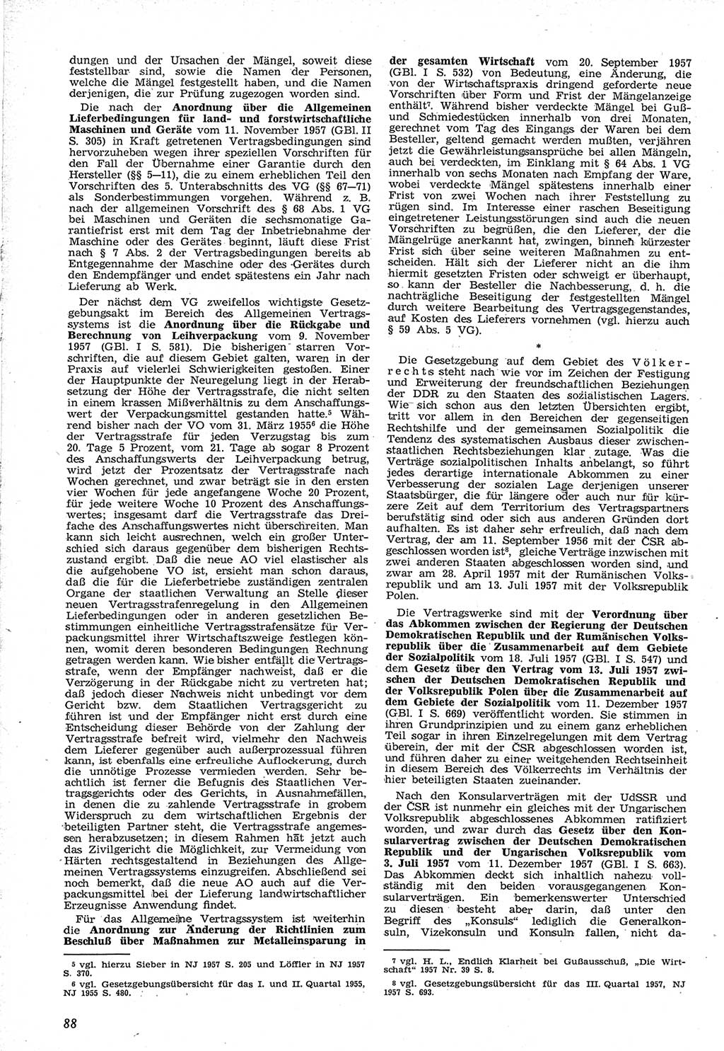 Neue Justiz (NJ), Zeitschrift für Recht und Rechtswissenschaft [Deutsche Demokratische Republik (DDR)], 12. Jahrgang 1958, Seite 88 (NJ DDR 1958, S. 88)