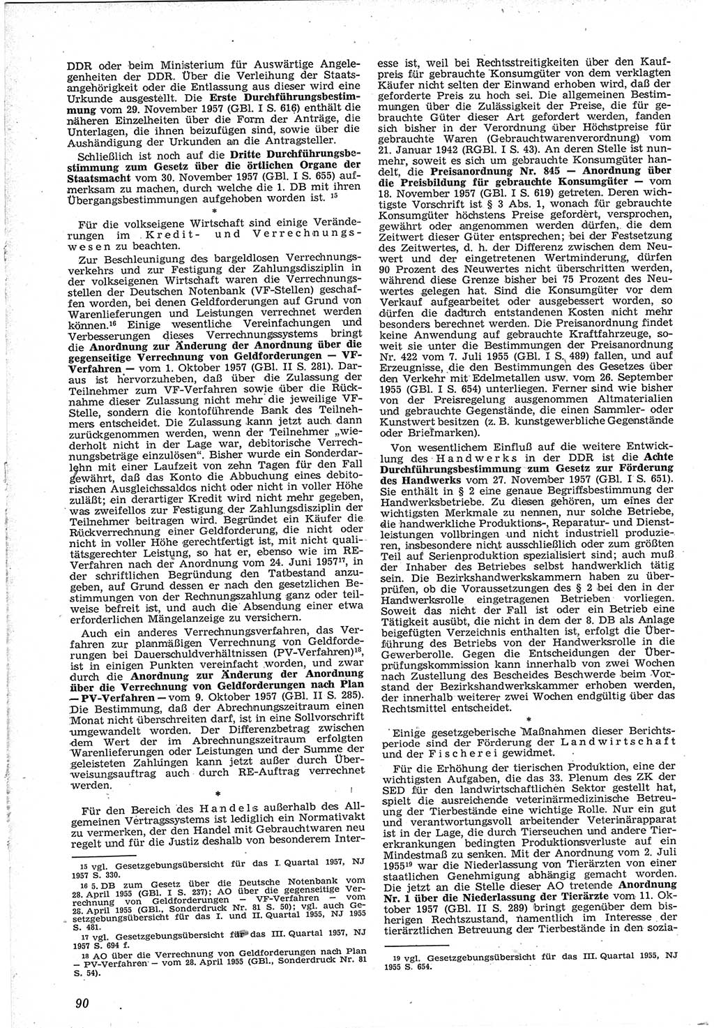 Neue Justiz (NJ), Zeitschrift für Recht und Rechtswissenschaft [Deutsche Demokratische Republik (DDR)], 12. Jahrgang 1958, Seite 90 (NJ DDR 1958, S. 90)