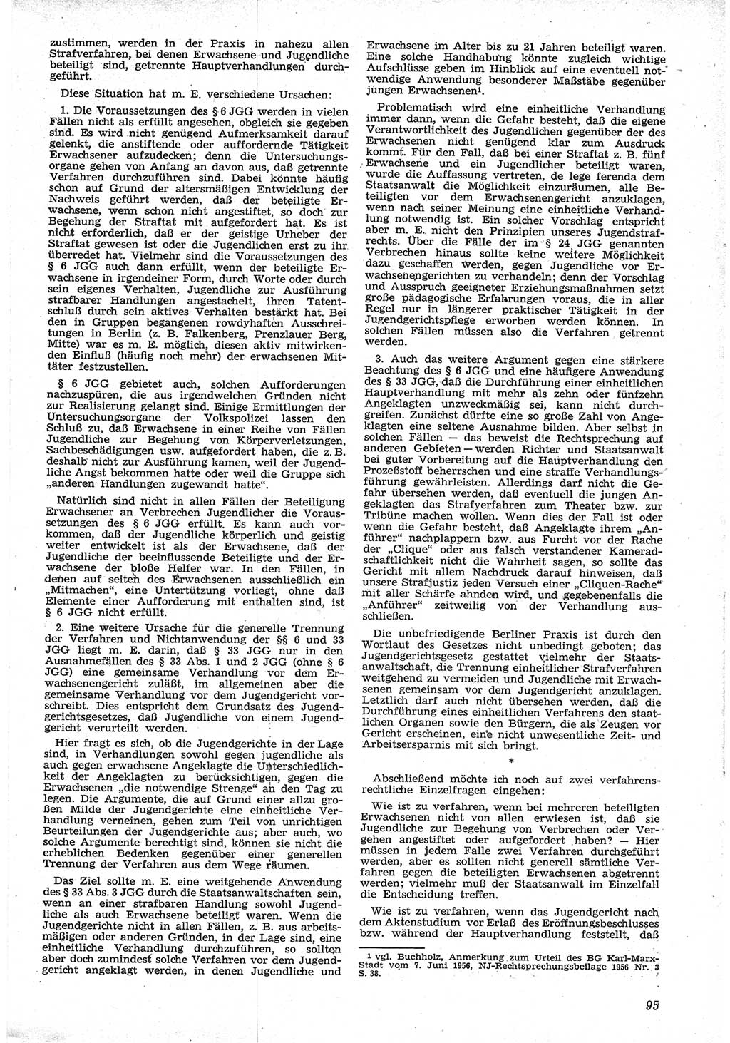 Neue Justiz (NJ), Zeitschrift für Recht und Rechtswissenschaft [Deutsche Demokratische Republik (DDR)], 12. Jahrgang 1958, Seite 95 (NJ DDR 1958, S. 95)