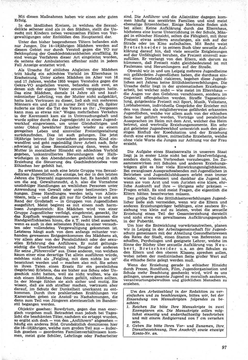 Neue Justiz (NJ), Zeitschrift für Recht und Rechtswissenschaft [Deutsche Demokratische Republik (DDR)], 12. Jahrgang 1958, Seite 97 (NJ DDR 1958, S. 97)