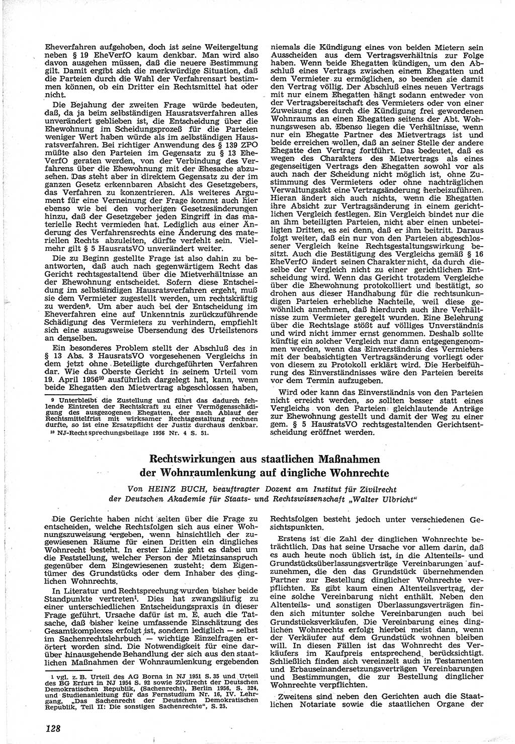 Neue Justiz (NJ), Zeitschrift für Recht und Rechtswissenschaft [Deutsche Demokratische Republik (DDR)], 12. Jahrgang 1958, Seite 128 (NJ DDR 1958, S. 128)