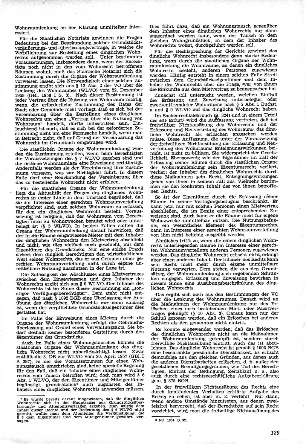 Neue Justiz (NJ), Zeitschrift für Recht und Rechtswissenschaft [Deutsche Demokratische Republik (DDR)], 12. Jahrgang 1958, Seite 129 (NJ DDR 1958, S. 129)