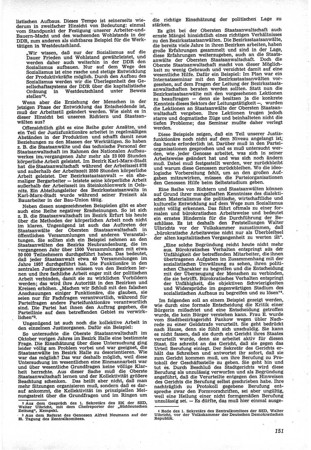 Neue Justiz (NJ), Zeitschrift für Recht und Rechtswissenschaft [Deutsche Demokratische Republik (DDR)], 12. Jahrgang 1958, Seite 151 (NJ DDR 1958, S. 151)