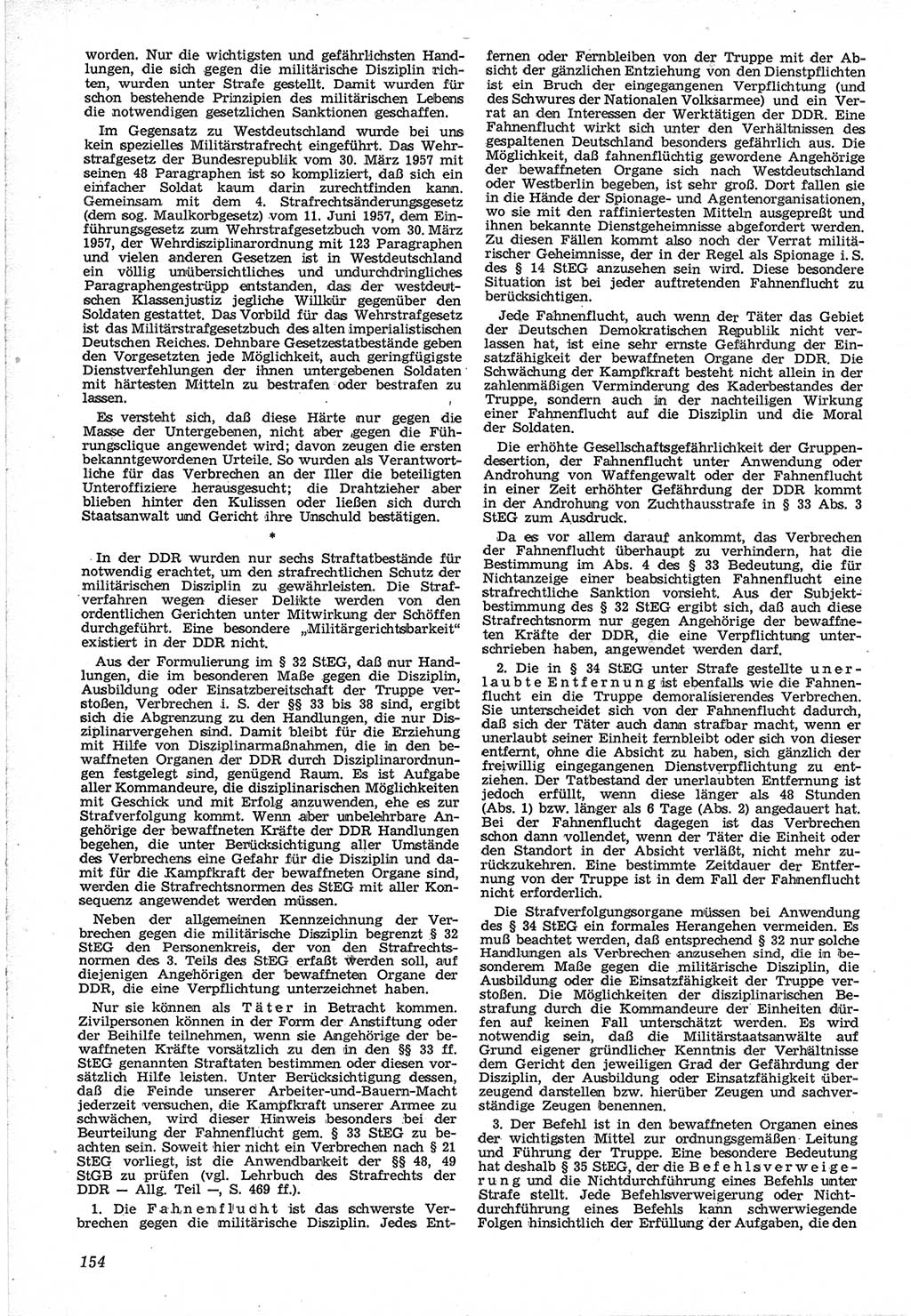 Neue Justiz (NJ), Zeitschrift für Recht und Rechtswissenschaft [Deutsche Demokratische Republik (DDR)], 12. Jahrgang 1958, Seite 154 (NJ DDR 1958, S. 154)