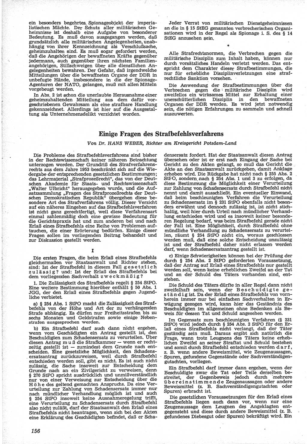 Neue Justiz (NJ), Zeitschrift für Recht und Rechtswissenschaft [Deutsche Demokratische Republik (DDR)], 12. Jahrgang 1958, Seite 156 (NJ DDR 1958, S. 156)