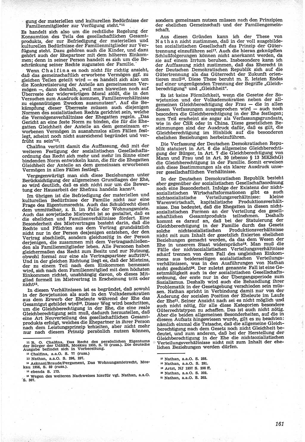 Neue Justiz (NJ), Zeitschrift für Recht und Rechtswissenschaft [Deutsche Demokratische Republik (DDR)], 12. Jahrgang 1958, Seite 161 (NJ DDR 1958, S. 161)