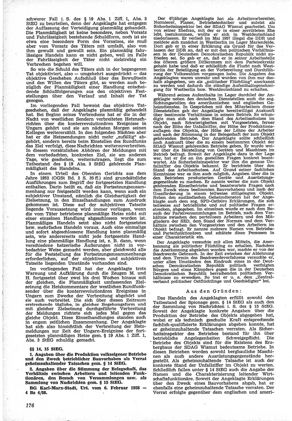 Neue Justiz (NJ), Zeitschrift für Recht und Rechtswissenschaft [Deutsche Demokratische Republik (DDR)], 12. Jahrgang 1958, Seite 176 (NJ DDR 1958, S. 176)