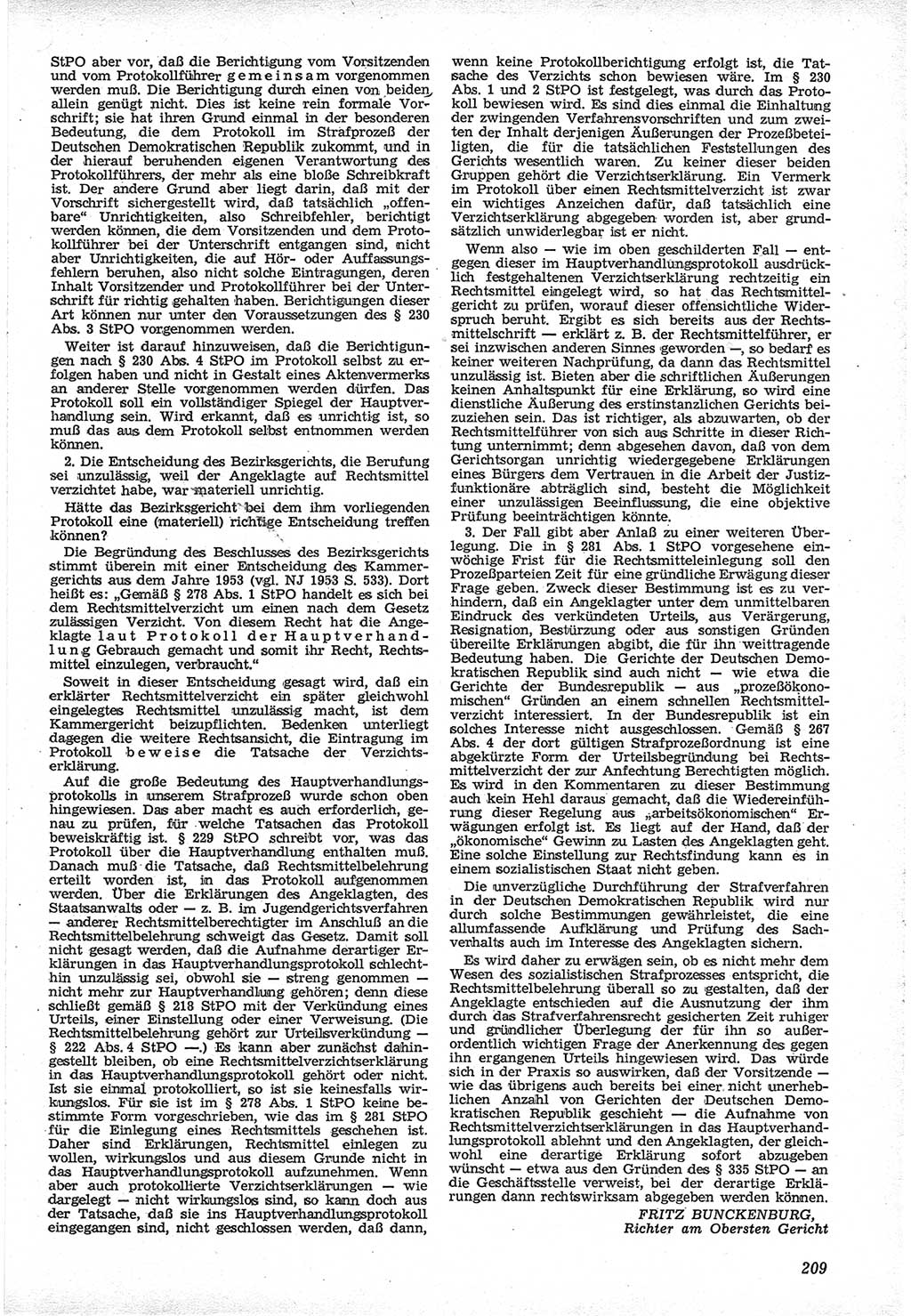 Neue Justiz (NJ), Zeitschrift für Recht und Rechtswissenschaft [Deutsche Demokratische Republik (DDR)], 12. Jahrgang 1958, Seite 209 (NJ DDR 1958, S. 209)