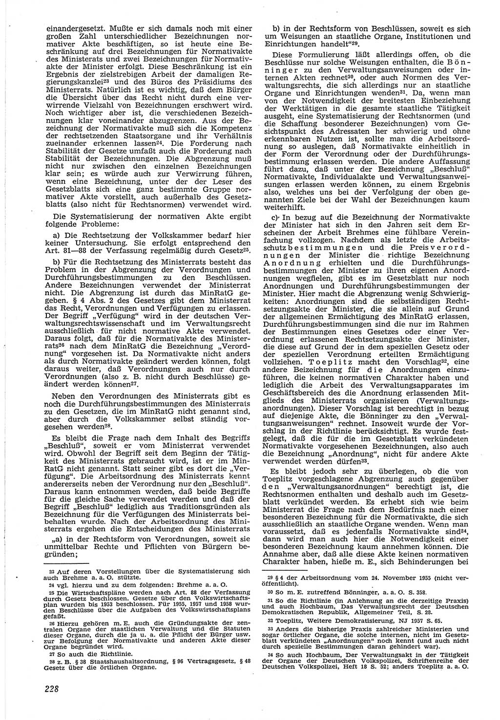 Neue Justiz (NJ), Zeitschrift für Recht und Rechtswissenschaft [Deutsche Demokratische Republik (DDR)], 12. Jahrgang 1958, Seite 228 (NJ DDR 1958, S. 228)