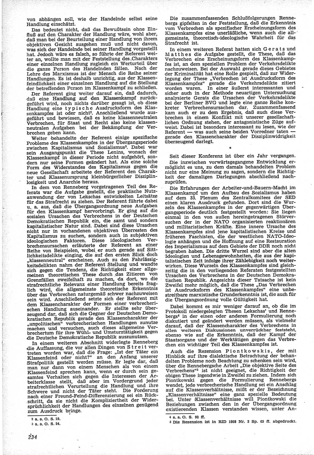 Neue Justiz (NJ), Zeitschrift für Recht und Rechtswissenschaft [Deutsche Demokratische Republik (DDR)], 12. Jahrgang 1958, Seite 234 (NJ DDR 1958, S. 234)