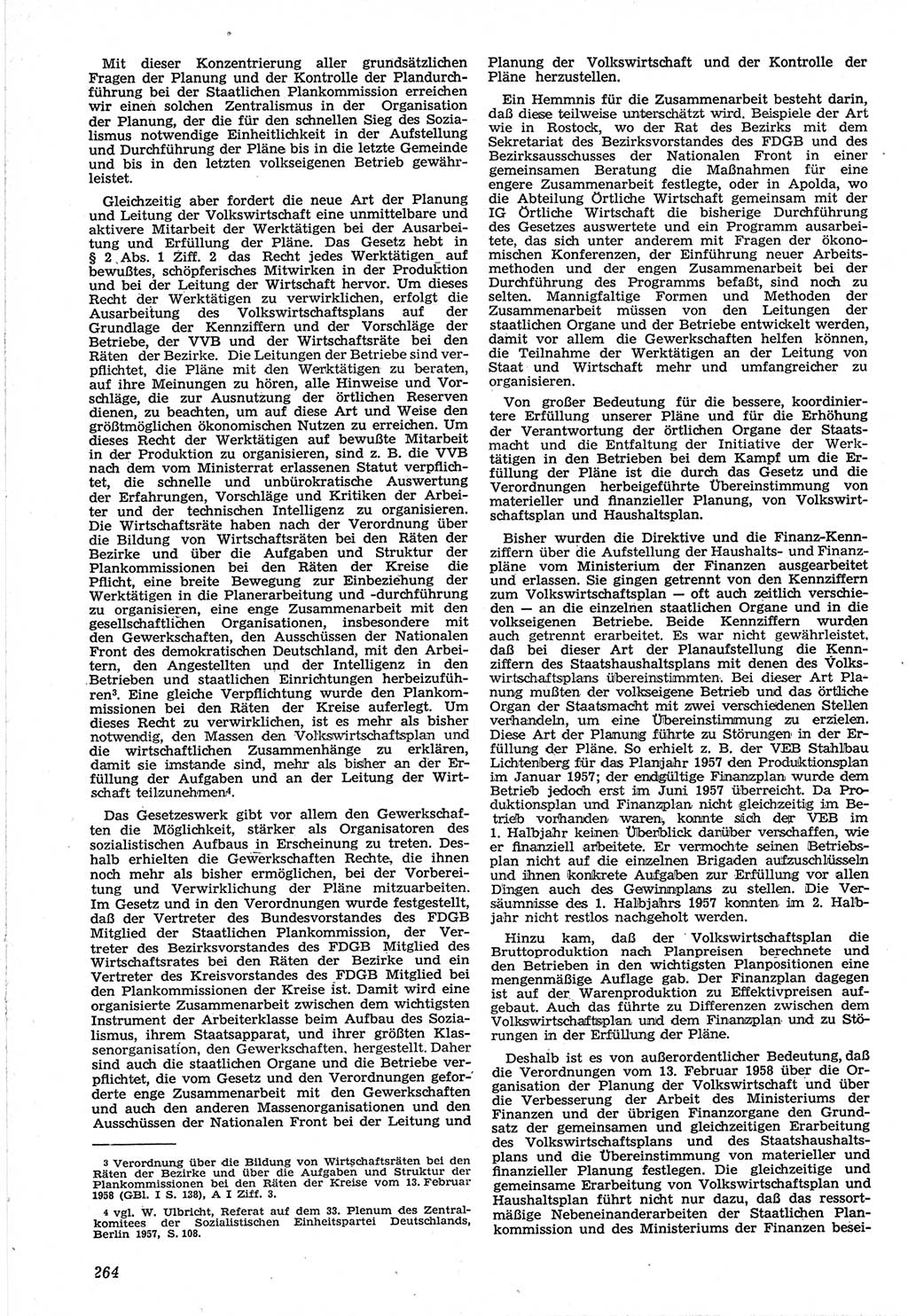 Neue Justiz (NJ), Zeitschrift für Recht und Rechtswissenschaft [Deutsche Demokratische Republik (DDR)], 12. Jahrgang 1958, Seite 264 (NJ DDR 1958, S. 264)