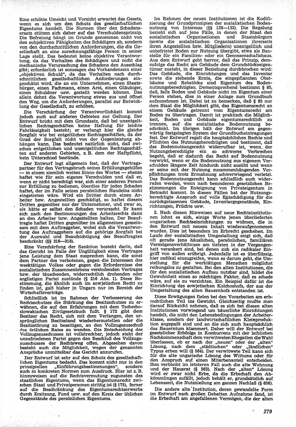 Neue Justiz (NJ), Zeitschrift für Recht und Rechtswissenschaft [Deutsche Demokratische Republik (DDR)], 12. Jahrgang 1958, Seite 279 (NJ DDR 1958, S. 279)