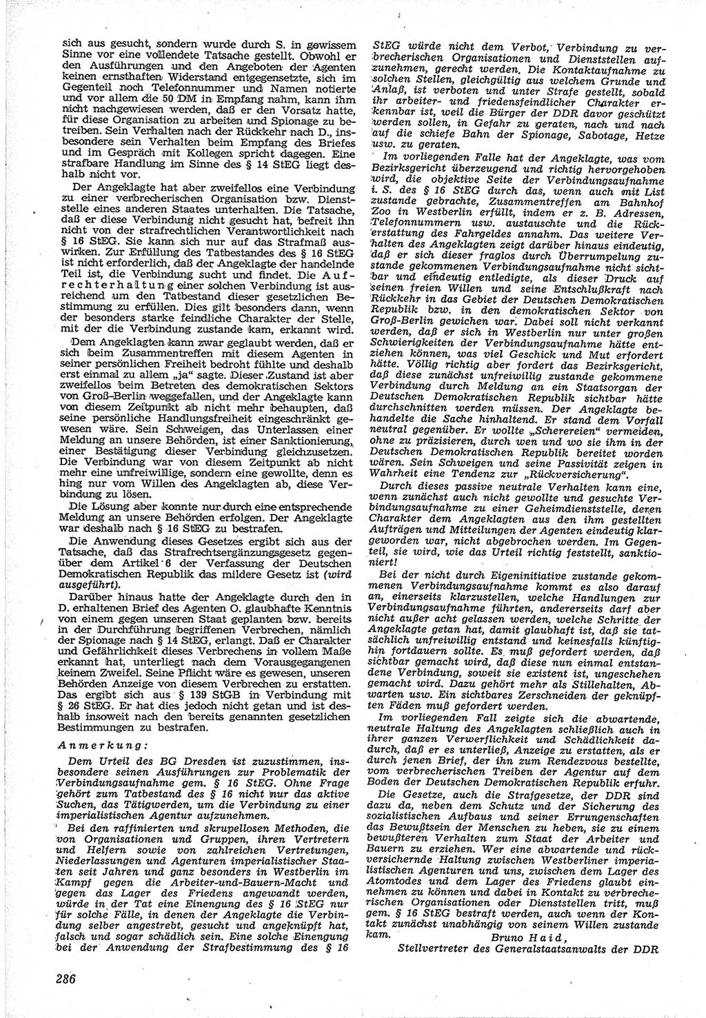 Neue Justiz (NJ), Zeitschrift für Recht und Rechtswissenschaft [Deutsche Demokratische Republik (DDR)], 12. Jahrgang 1958, Seite 286 (NJ DDR 1958, S. 286)