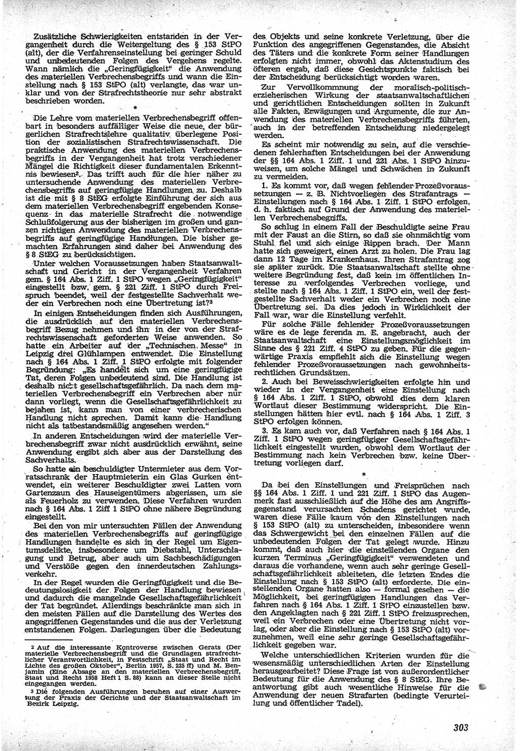 Neue Justiz (NJ), Zeitschrift für Recht und Rechtswissenschaft [Deutsche Demokratische Republik (DDR)], 12. Jahrgang 1958, Seite 303 (NJ DDR 1958, S. 303)