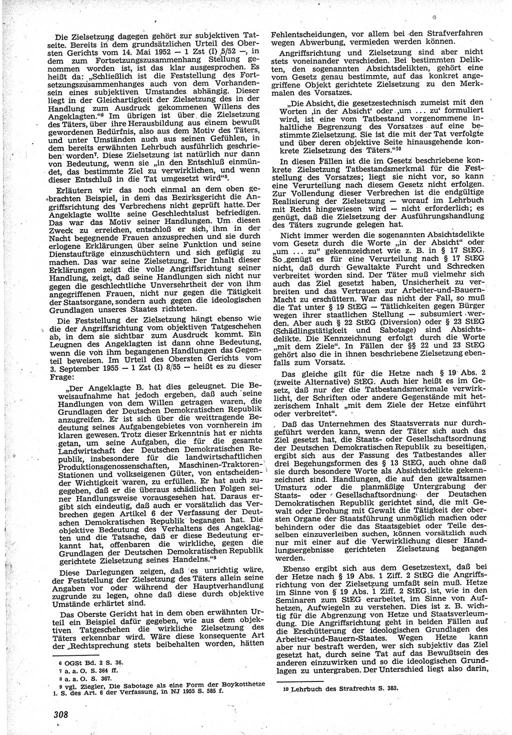 Neue Justiz (NJ), Zeitschrift für Recht und Rechtswissenschaft [Deutsche Demokratische Republik (DDR)], 12. Jahrgang 1958, Seite 308 (NJ DDR 1958, S. 308)