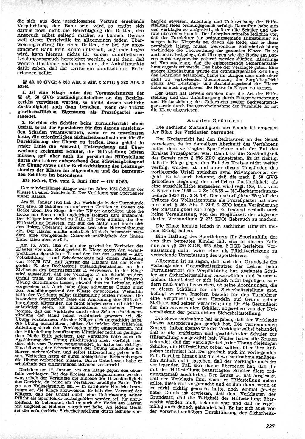 Neue Justiz (NJ), Zeitschrift für Recht und Rechtswissenschaft [Deutsche Demokratische Republik (DDR)], 12. Jahrgang 1958, Seite 327 (NJ DDR 1958, S. 327)