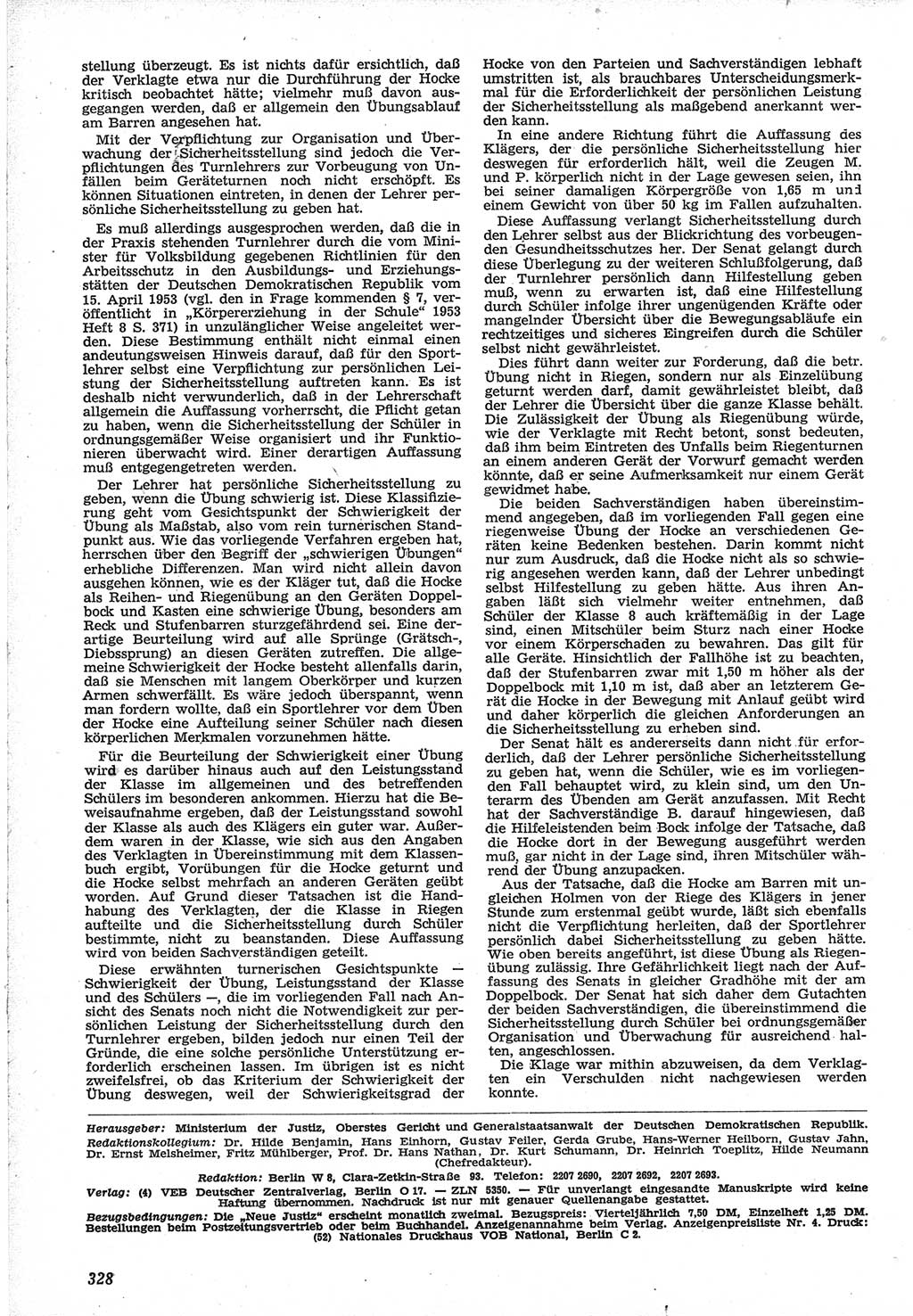 Neue Justiz (NJ), Zeitschrift für Recht und Rechtswissenschaft [Deutsche Demokratische Republik (DDR)], 12. Jahrgang 1958, Seite 328 (NJ DDR 1958, S. 328)