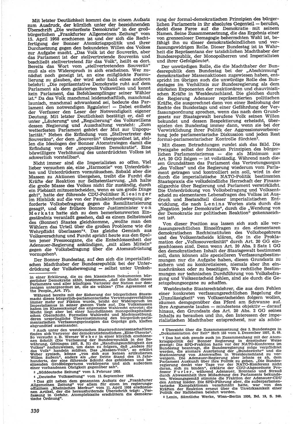 Neue Justiz (NJ), Zeitschrift für Recht und Rechtswissenschaft [Deutsche Demokratische Republik (DDR)], 12. Jahrgang 1958, Seite 330 (NJ DDR 1958, S. 330)