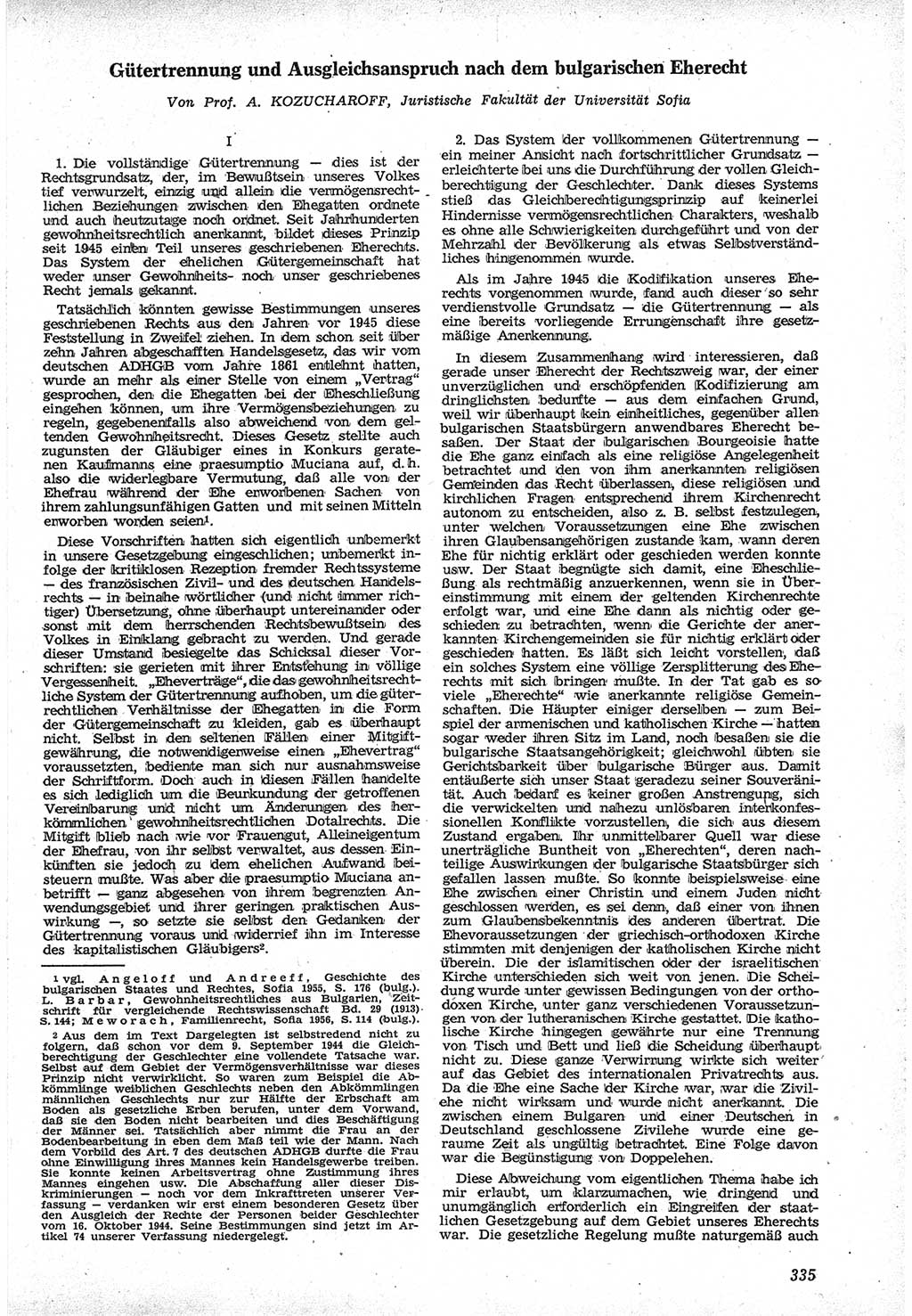 Neue Justiz (NJ), Zeitschrift für Recht und Rechtswissenschaft [Deutsche Demokratische Republik (DDR)], 12. Jahrgang 1958, Seite 335 (NJ DDR 1958, S. 335)