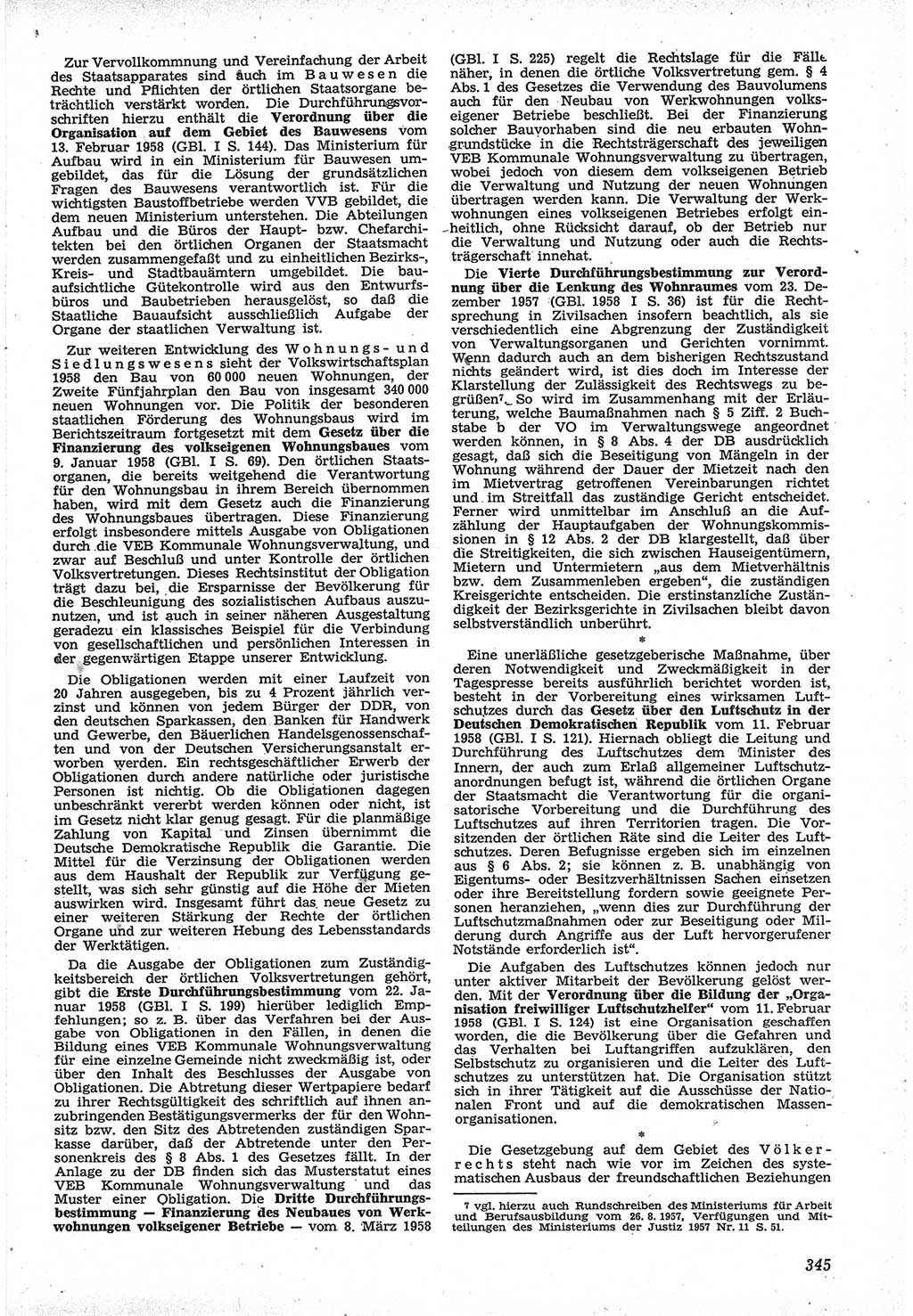 Neue Justiz (NJ), Zeitschrift für Recht und Rechtswissenschaft [Deutsche Demokratische Republik (DDR)], 12. Jahrgang 1958, Seite 345 (NJ DDR 1958, S. 345)