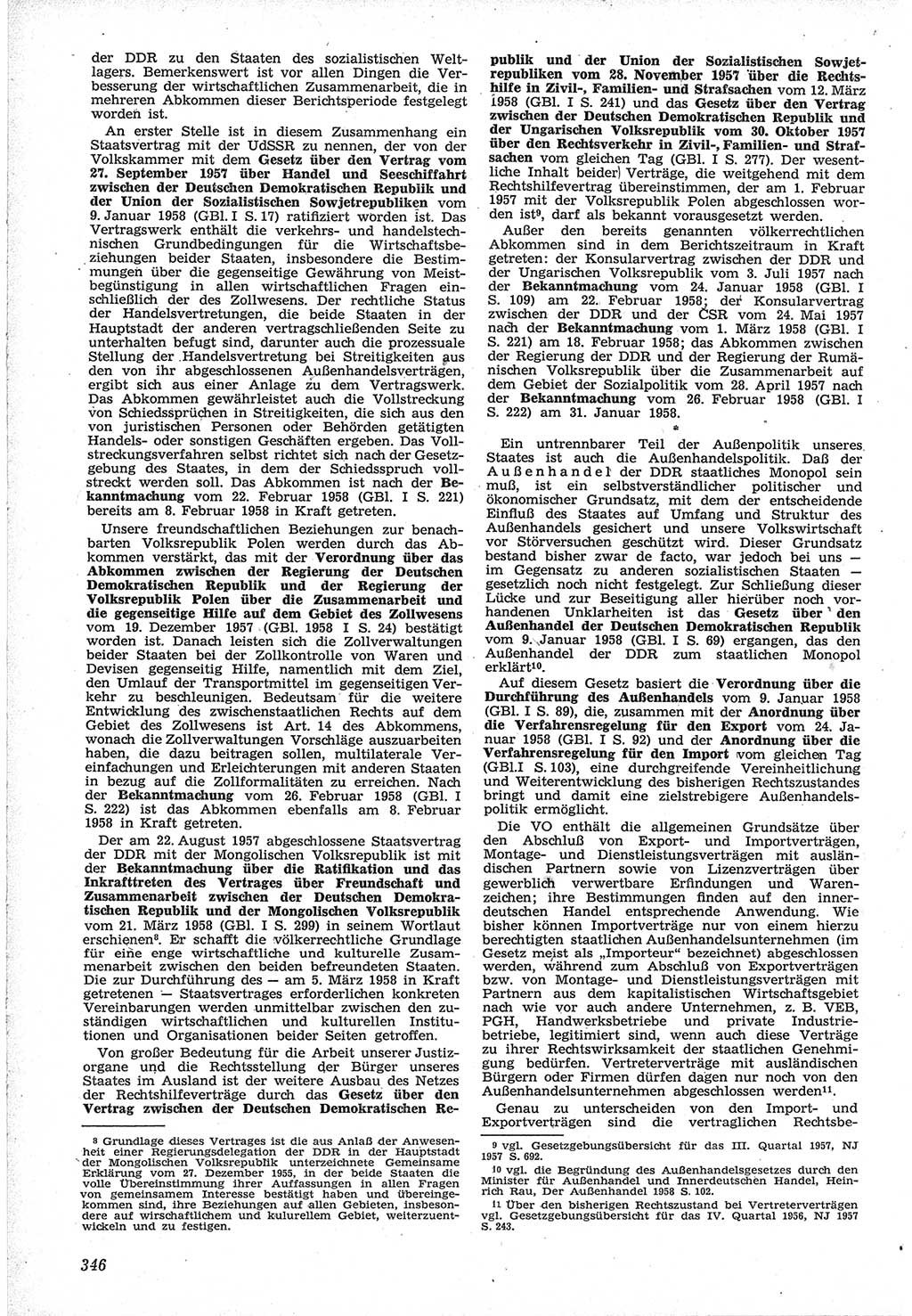 Neue Justiz (NJ), Zeitschrift für Recht und Rechtswissenschaft [Deutsche Demokratische Republik (DDR)], 12. Jahrgang 1958, Seite 346 (NJ DDR 1958, S. 346)