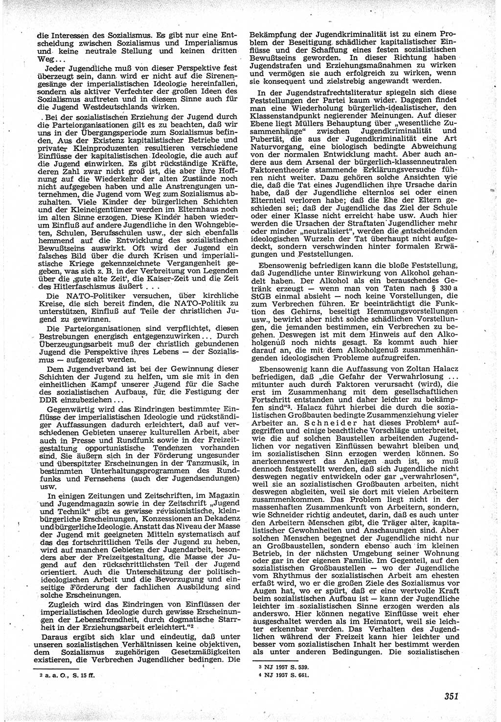 Neue Justiz (NJ), Zeitschrift für Recht und Rechtswissenschaft [Deutsche Demokratische Republik (DDR)], 12. Jahrgang 1958, Seite 351 (NJ DDR 1958, S. 351)