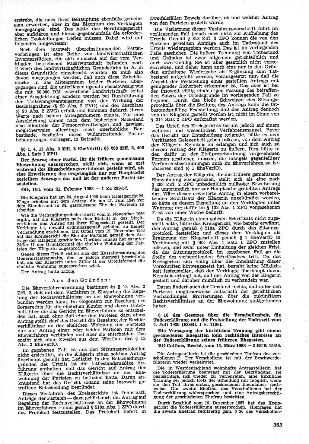Neue Justiz (NJ), Zeitschrift für Recht und Rechtswissenschaft [Deutsche Demokratische Republik (DDR)], 12. Jahrgang 1958, Seite 363 (NJ DDR 1958, S. 363)