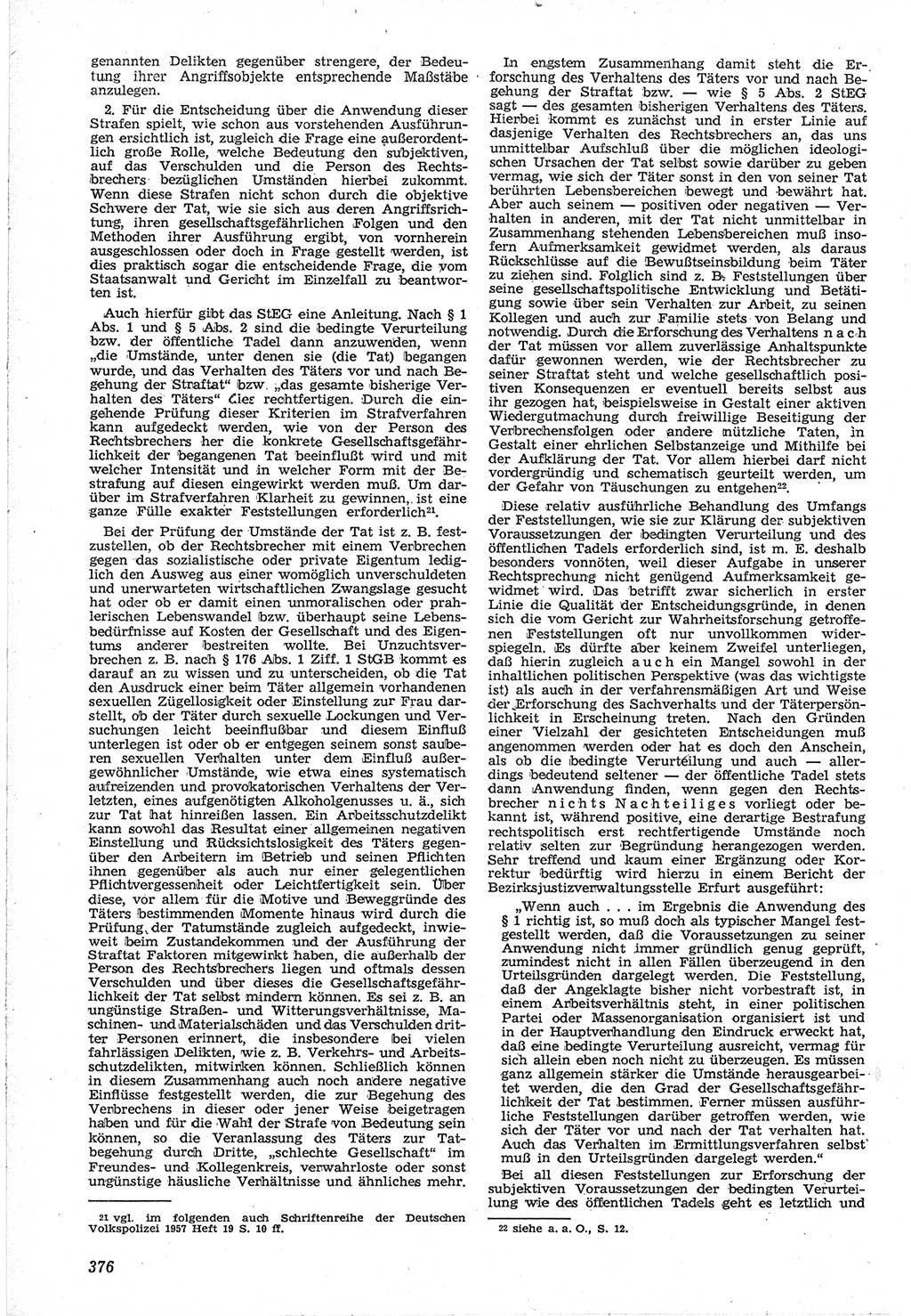 Neue Justiz (NJ), Zeitschrift für Recht und Rechtswissenschaft [Deutsche Demokratische Republik (DDR)], 12. Jahrgang 1958, Seite 376 (NJ DDR 1958, S. 376)